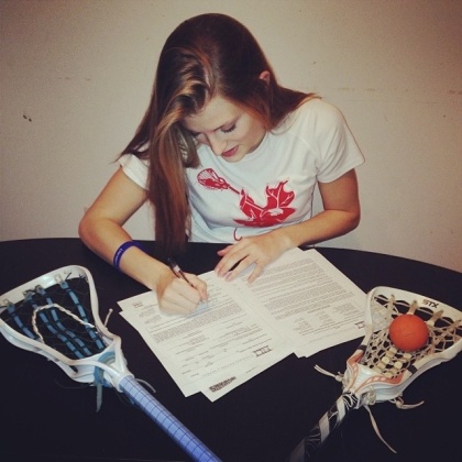 Brittany Feeney Signing letter of Intent 